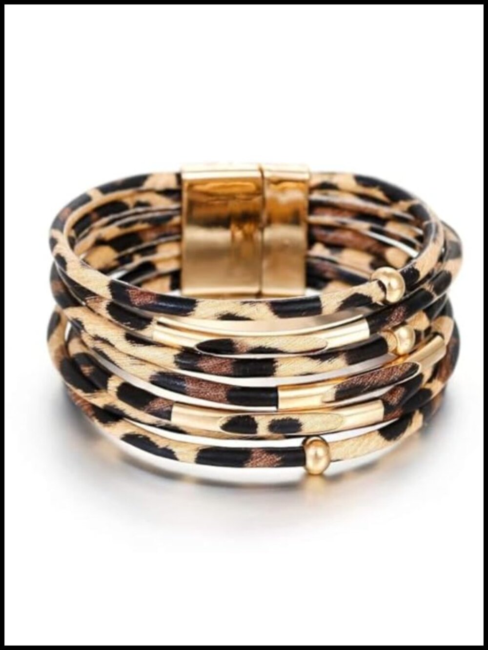 Leather Wrap Bracelet Boho Multi-Layer Cuff Women Jewelry